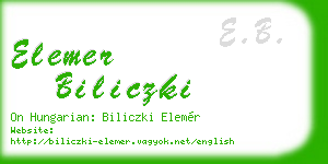 elemer biliczki business card